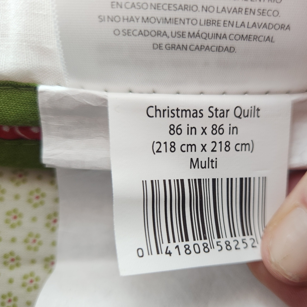 Better Homes & Garden Christmas Bed In A Bag Queen Full Quilt Shams Star Holiday - Picture 8 of 11